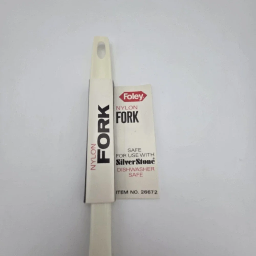 Vintage Foley Heat Resistant White Nylon Two-Tined Kitchen Fork